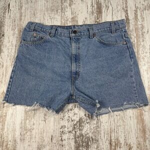 Vintage Levis 505 Orange tab Jean Shorts Cut Off‎ Jorts Made in USA Size 38